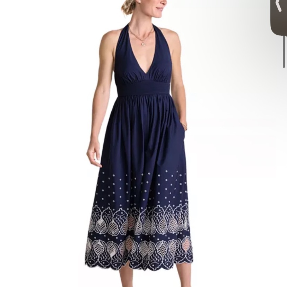 NWT Vineyard Vines Sconset Eyelet Halter Dress XL